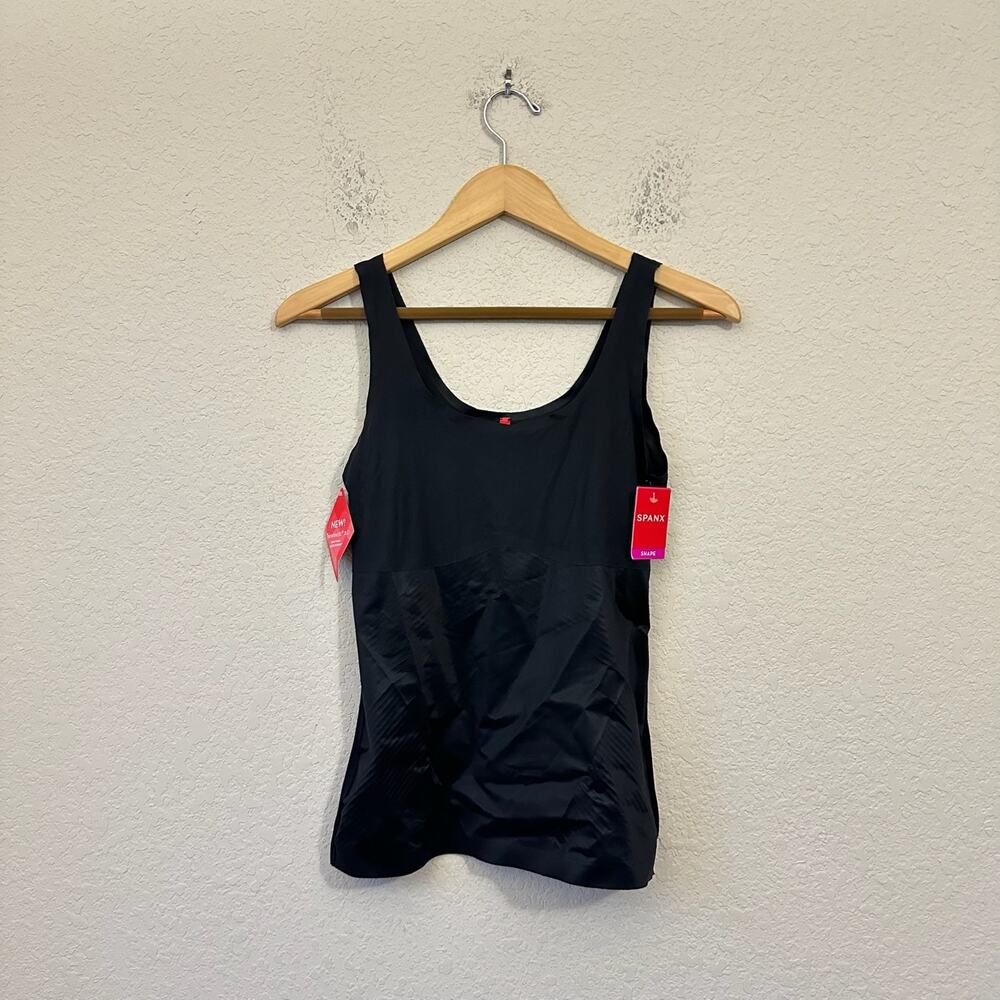 SPANX Thinstincts 2.0 Tank Top Black Shaping Cami Shapewear Goth NWT